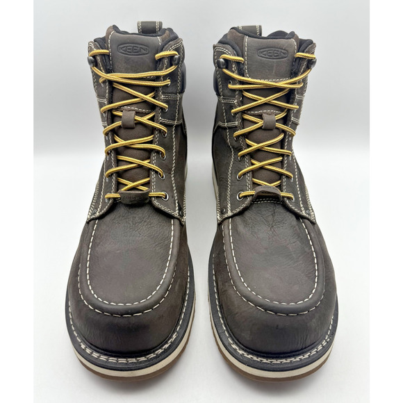 Keen Mens Cincinnati 6" Work Boot US 15 Wide EU 48 Brown Composite Toe WP NIB - Picture 7 of 14